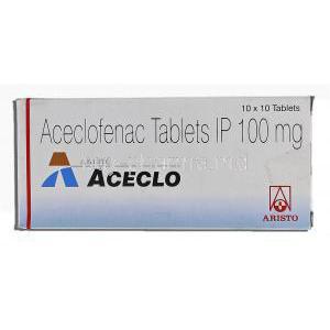 Aceclo, Aceclofenac, 100 mg, Box