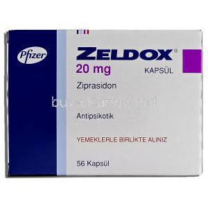 Zeldox, Ziprasidon, 20mg, Box