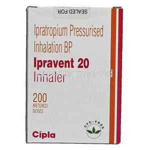 Ipravent 20, Generic Atrovent, Ipratropium Bromide, 20 Mcg, Inhaler