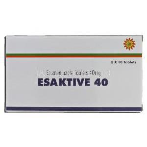 Esaktive 40, Generic Nexium, Esomeprazole 40mg Box