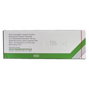 Intazide, Generic Colazal, Balsalazide Disodium, 750mg, Box description