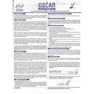 Malaria Test Kit, Oscar , instruction sheet 1