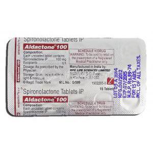 Aldactone 100, Spironolactone, Strip description