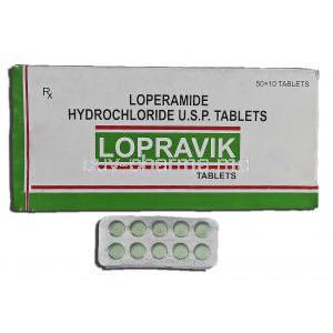 Lopravik, Loperamide Hydrochloride, 2 mg, Tablet