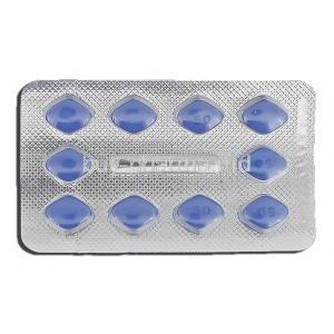 Vegro-50, Sildenafil Citrate 50mg Tablet Strip