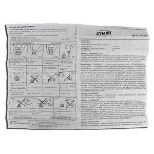 Zymar, Gatifloxacin, 0.3%, 5ml, Eye Drops, Instruction sheet page 1