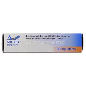 Abilify, Aripiprazole 30mg Box Side (1)