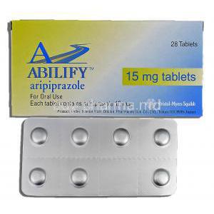 Abilify, Arippiprazole 15mg Box and Strip