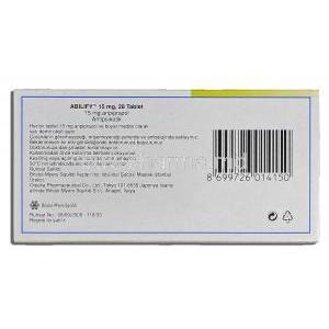 Abilify, Arippiprazole 15mg Box Description