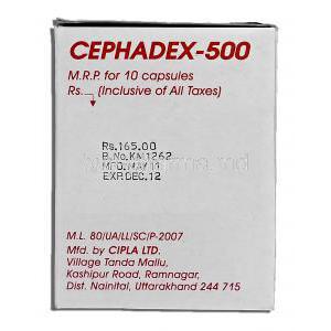 Cephadex, Cephalexin 500mg Box Cipla Manufacturer