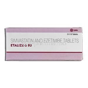 Etalize-S, Simvastatin 80mg and Ezetimibe 10mg Box