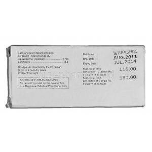 Hytrin, Terazosin HCL 1mg Box Description