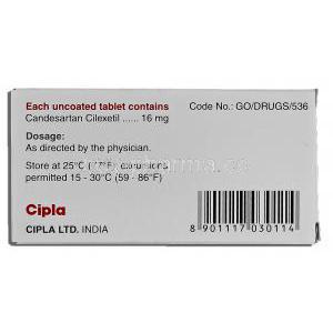 Cipsartan, Candesartan 18mg, Box and Description