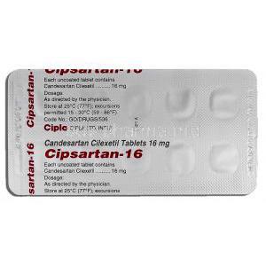 Cipsartan, Candesartan 18mg, Strip