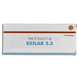 Exilar, Tadalafil, 2.5mg, Tablets, Box.JPG