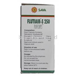 Flutiair-s 250, Salmeterol And Fluticasone Propionate Powder For Inhalation, Box description