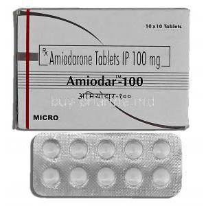 Amiodar, Amiodarone Tablets 100mg Box and Strip