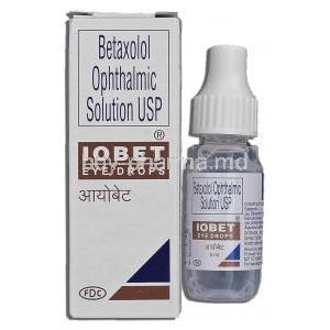 Iobet, Betaxolol Opthalmic 5ml Box and Bottle