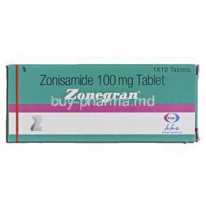 Zonegran, Zonisamide, 100mg, Box