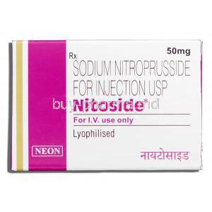 Nitoside, Generic Nitropress, Sodium Nitroprusside, 50 mg Box (2)