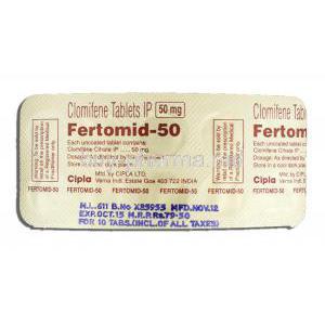 Fertomid-50,Generic Clomid or Serophene, Clomifene,50mg Strip Description