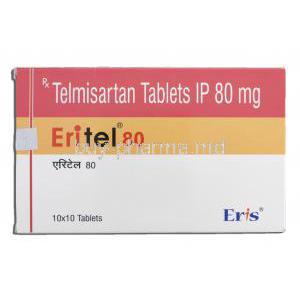 Eritel 80, Generic Micadis, Telmisartan, 80mg Box