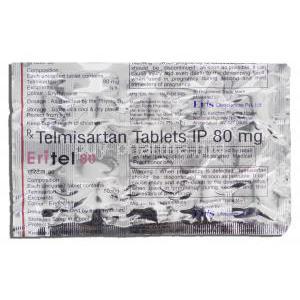 Eritel 80, Generic Micardis, Telmisartan, 80mg Strip Description