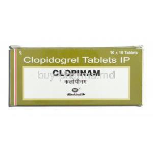 Clopinam, Generic Plavix, Clopidogrel, 75mg Box