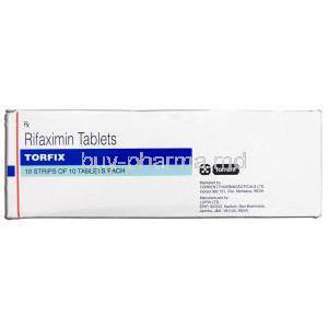 Torfix 200, Generic Xifaxan, Rifaximin 200mg, Box