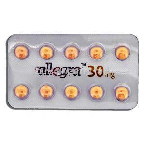 Allegra, Fexofenadine Hcl 30mg Tablet Strip