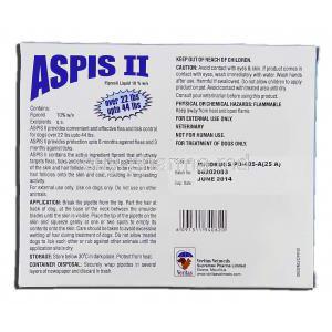 Aspis II, Generic Frontline, Fipronil Liquid  1.34ml x 9.7% for Dog 22 to 44 Lbs Spot On Box description