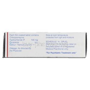 Chlorpromazine, Generic Largactil, Chlorpromazine 100mg Box description