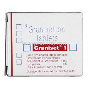 Graniset 1, Generic Kytril, Granisetron 1mg Tablet Box description