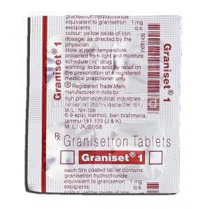 Graniset 1, Generic Kytril, Granisetron 1mg Tablet Strip