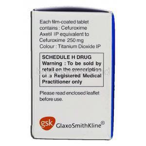 Ceftum, Cefuroxime Axetil 250mg, Box description