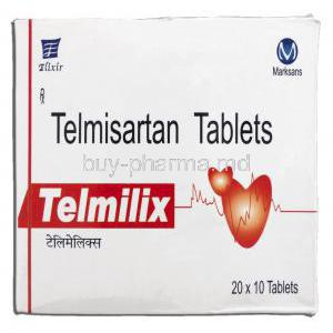 Telmilix, Generic Micardis, Telmisartan 40mg, Box