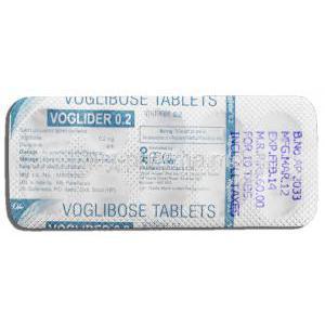 Voglider 0.2, Generic Voglib, Voglibose 0.2mg, Strip Description