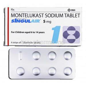 Singulair 5mg, Montelukast Sodium, Tablet