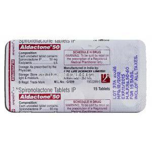 Aldactone 50, Spironolactone 50mg, Strip