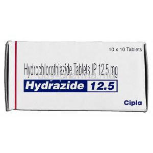 Hydrazide 12.5, Generic Esidrex, Hydrochlorothiazide 12.5mg, Box