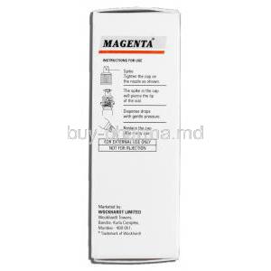 Magenta Ear and EyeDrops 10 ml, Generic Garamycin, Gentamicin Sulphate 0.3%, Box Instructions