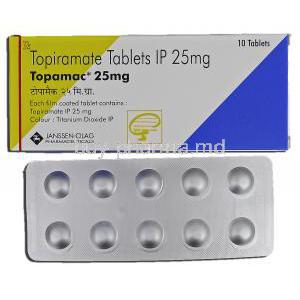 Topamac, Topiramate, 25mg, Tablet