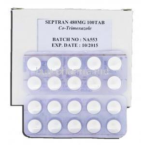 Septran, Trimethoprim 80mg Sulphamethoxazole 400mg, Co-Trimoxazole Tablet