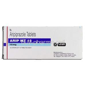 Arip MT 15, Generic Abilify, Aripiprazole 15mg, Box