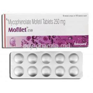 Mofilet, Generic Myfortic, Mycophenolic 250 mg