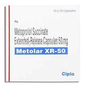 Metolar XR,  Toprol Xl, Generic Lopressor,   Metoprolol 50 Mg Capsule (Cipla)