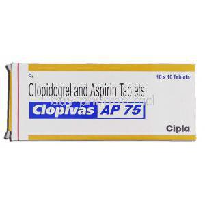 Clopivas AP 75, Clopidogrel and Aspirin 75mg, Box
