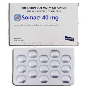 Somac 40, Pantoprazole 40mg, Tablet