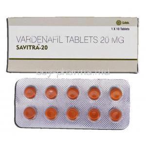 Savitra-20, Vardenafil 20mg, Tablet