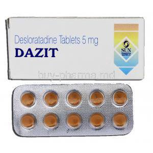 Dazit, Generic Clarinex, Desloratadine 5mg, Tablet